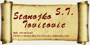 Stanojko Tovitović vizit kartica